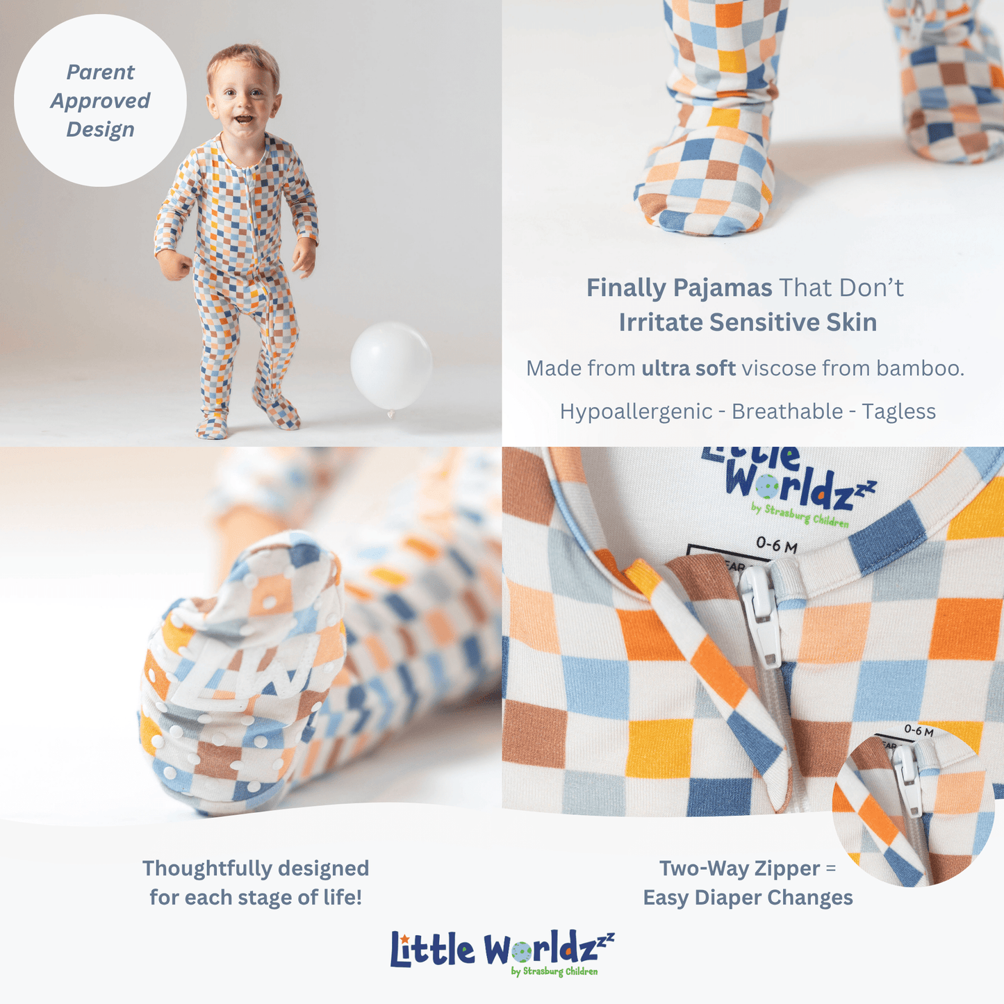 Football Bamboo Baby One-Piece