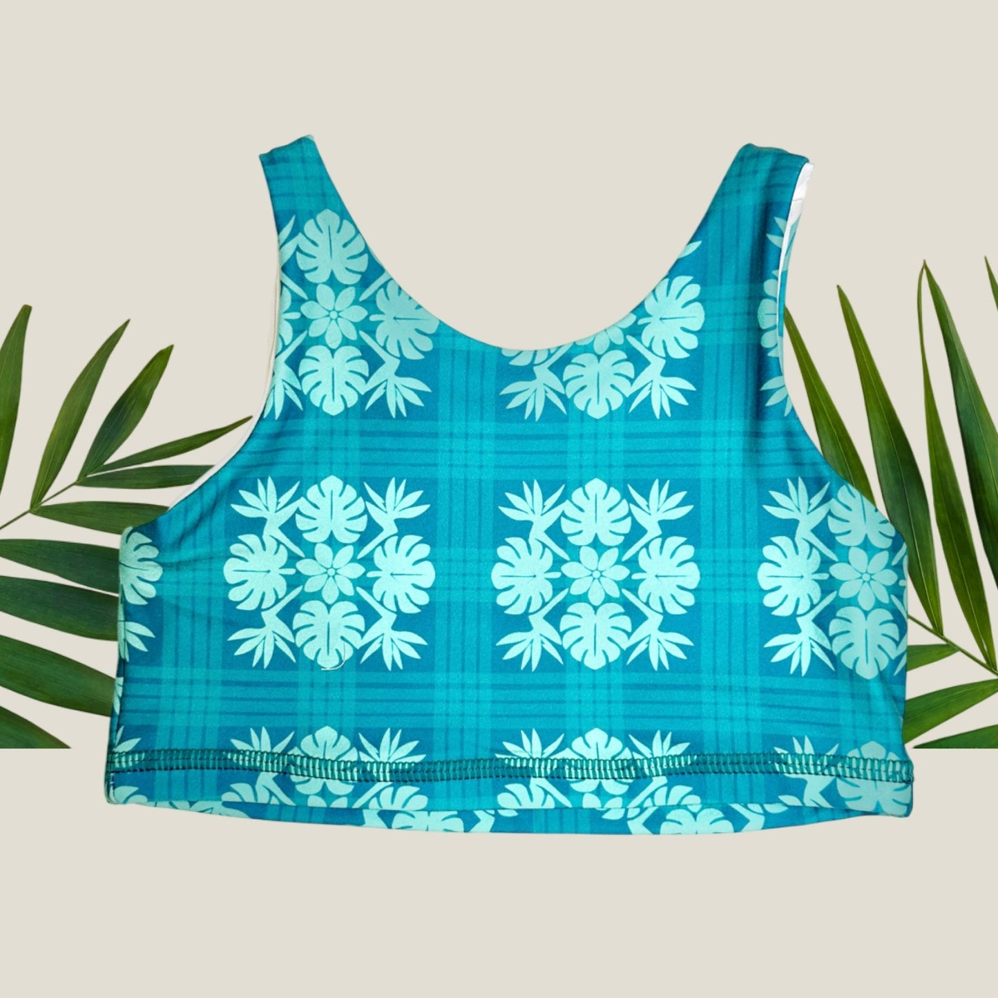 Teal Tropical Palaka Julia Top
