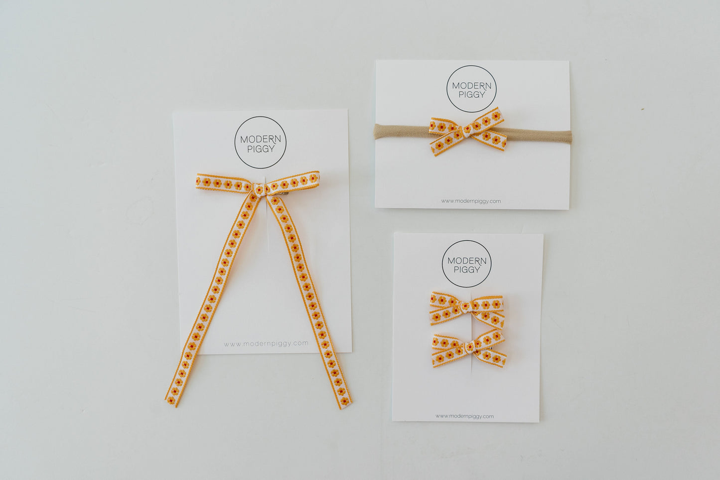 Daisy Chain- Yellow | Ribbon Bow
