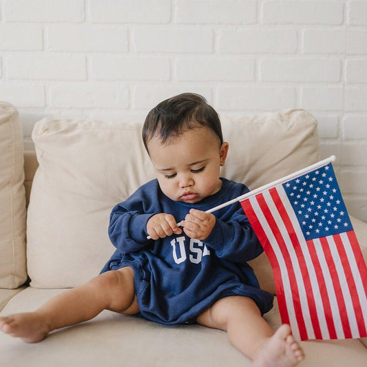 USA Sweatshirt Romper - more colors