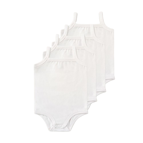 White Sleeveless Onesies