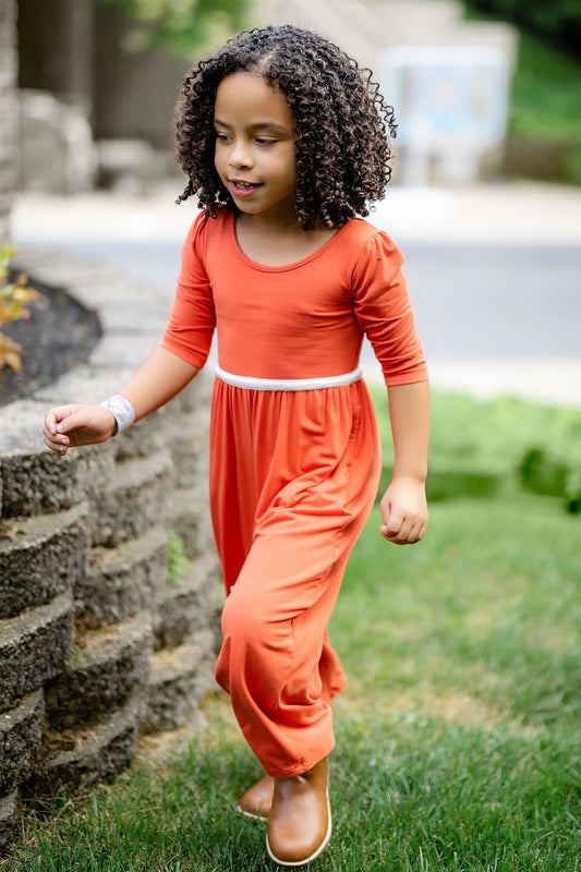 Wide Leg Romper in Pimenton