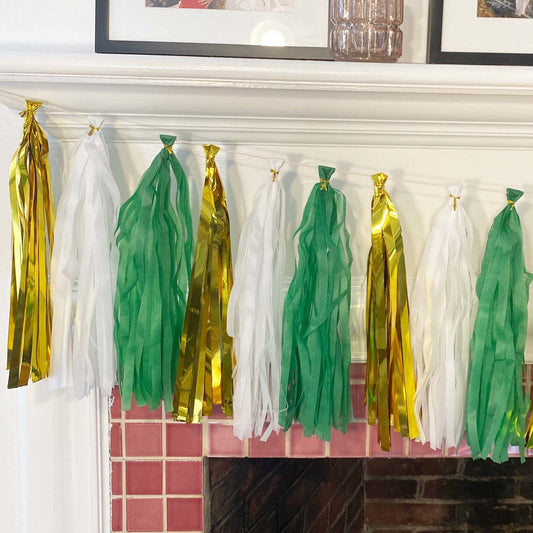 Green and Gold Tassel Tail