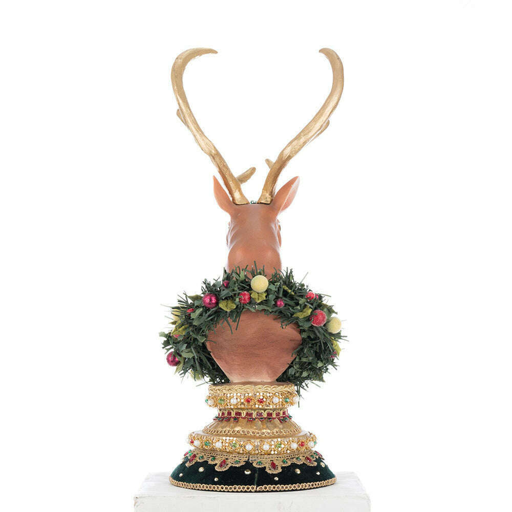 Winter Balsam and Berry Deer Stocking Holder | Christmas Decor | Katherine's Collection
