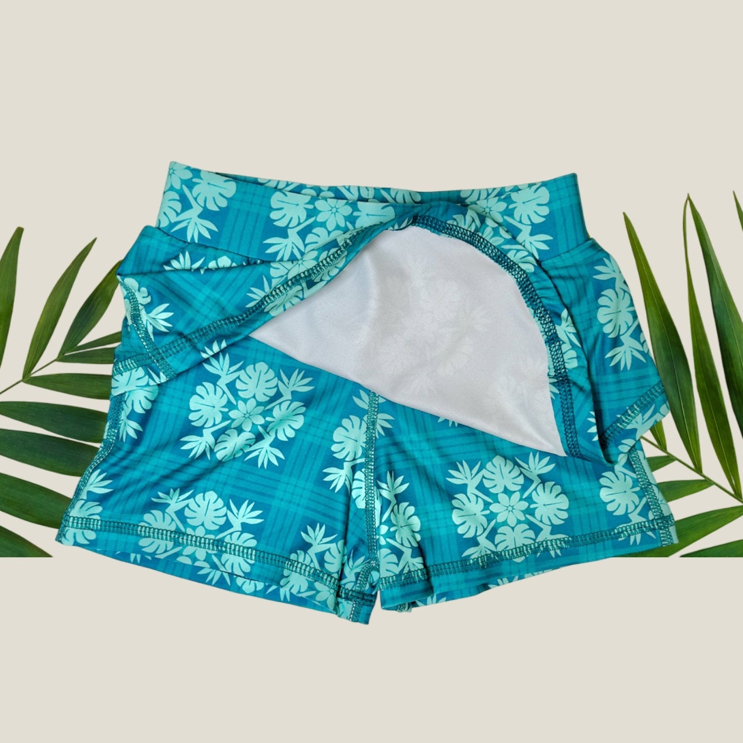 Women's Teal Tropical Palaka Julia Skort