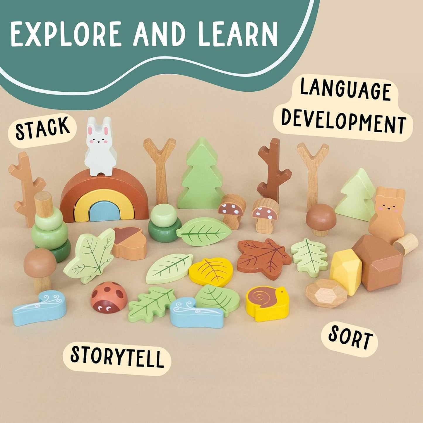 Wooden Forest Sensory Bin