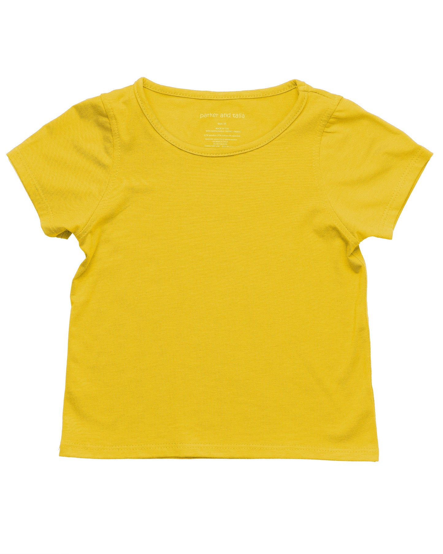 The Everday Sensory Friendly Yellow Tee w Chewy Necklace-- *actual chewy necklace design may vary, but color will match tee*