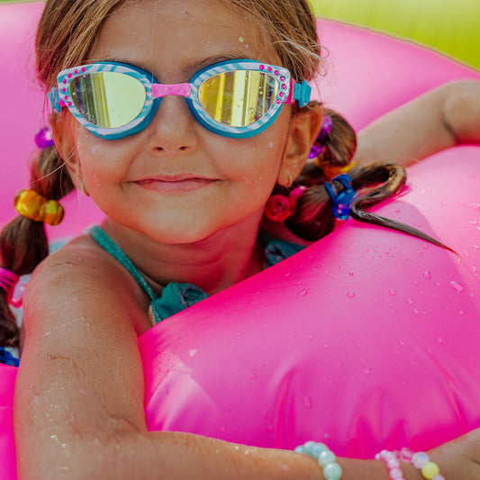 Cleo in Bella Blue Girl Kids' Swim Goggles