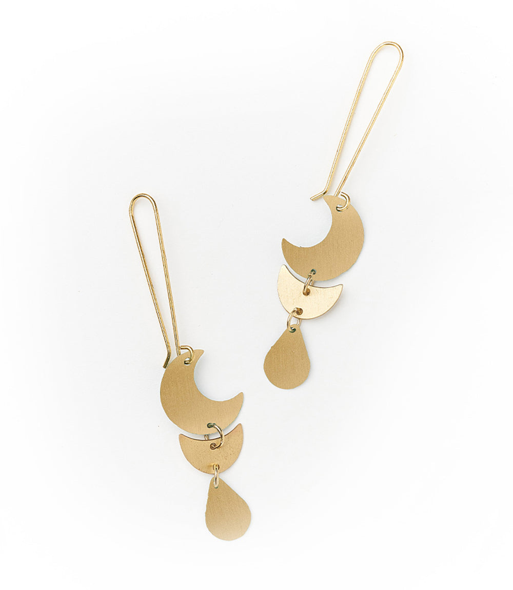 Rajani Moon Phase Drop Earrings