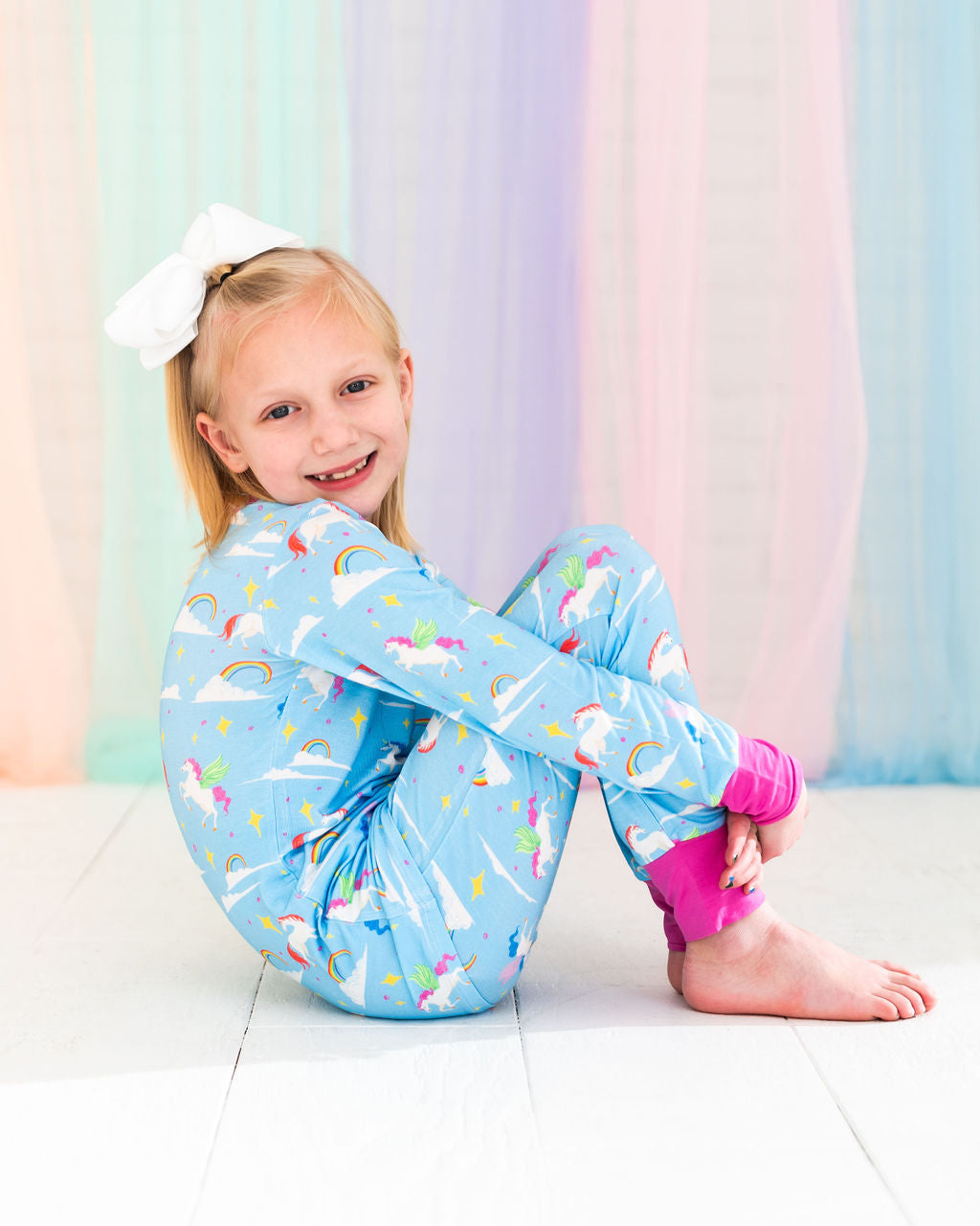 Sage Bamboo 2-Piece Long Sleeve Unicorn Set