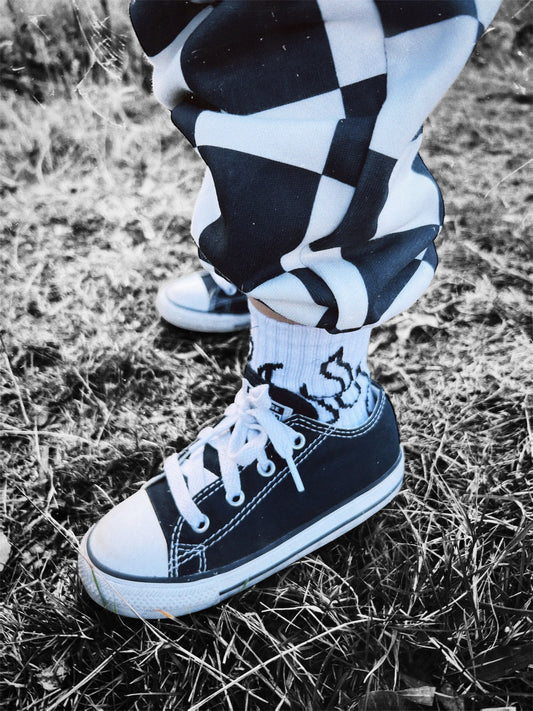 White Flame Socks
