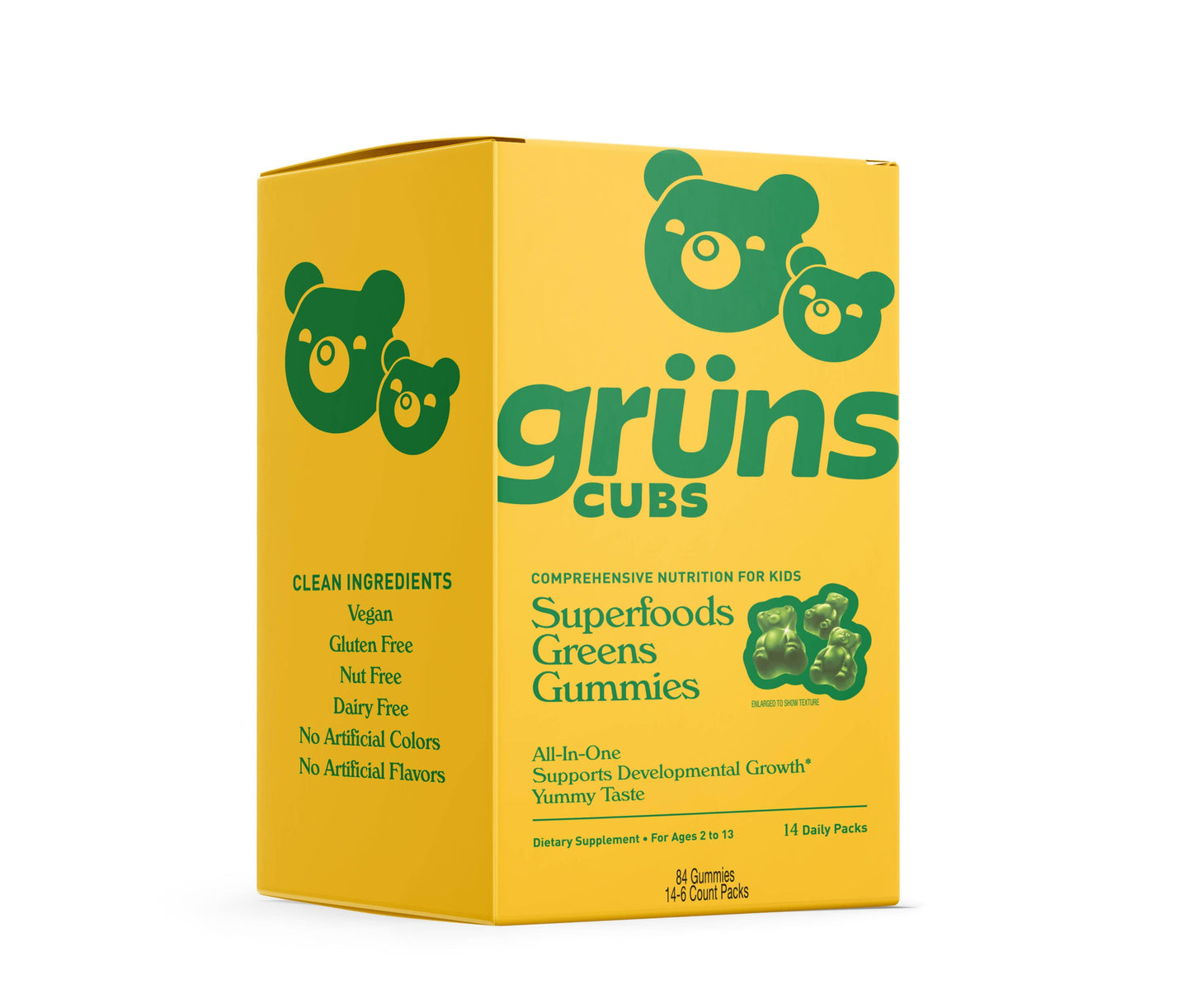 Grüns Kids Superfood Greens Gummies, 14 Servings