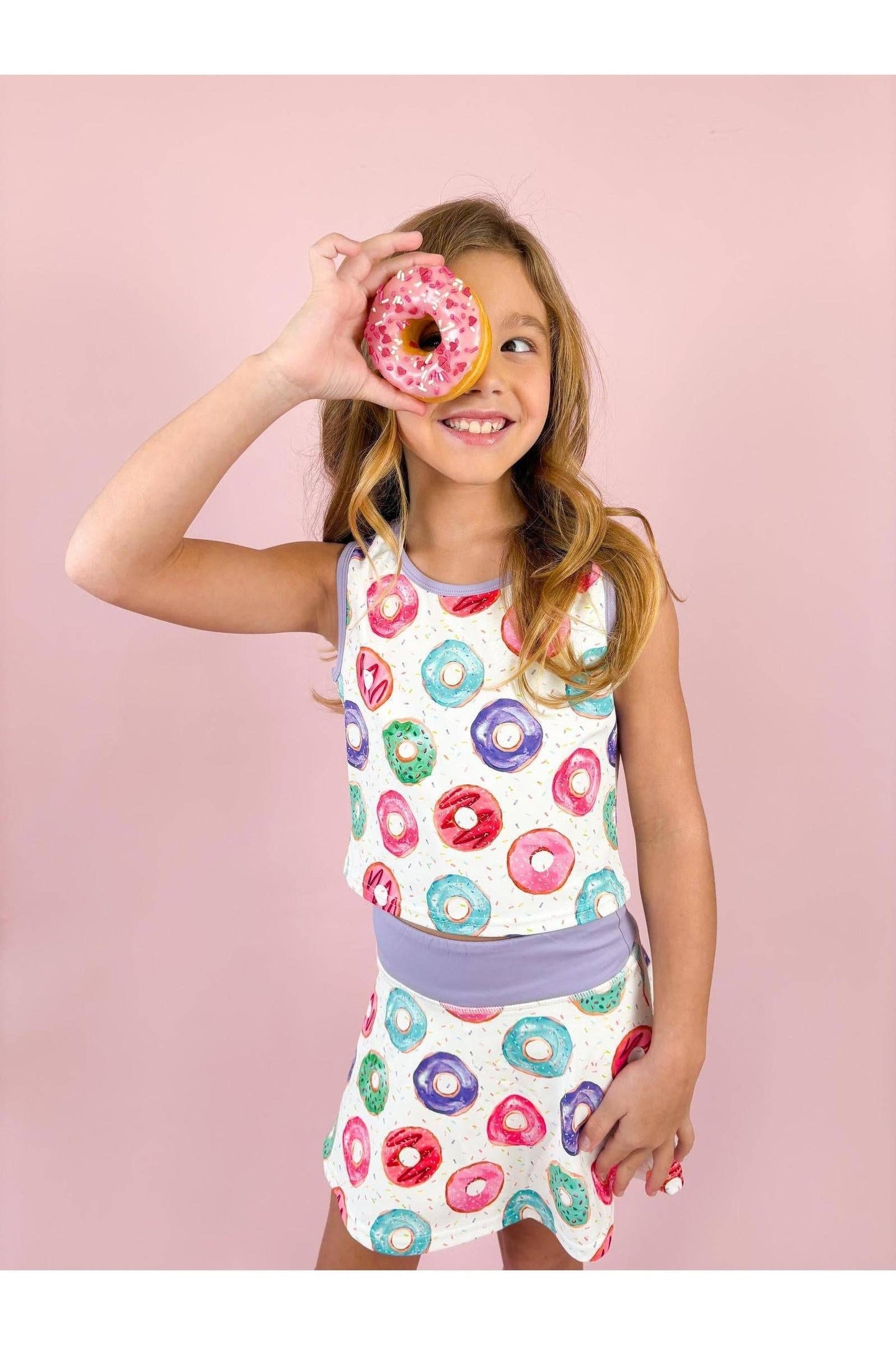 Donut Two-Piece Athletic Tank and Skort Set