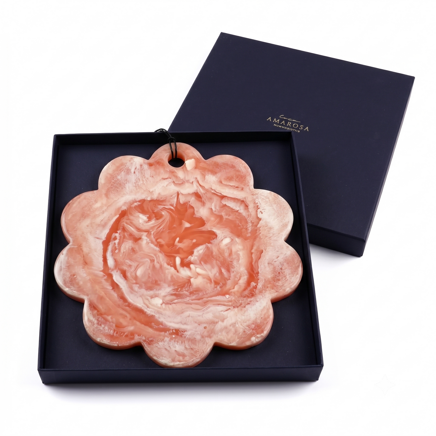 Scallop Resin Cheese Charcuterie Board,Pink  - 12 Inches
