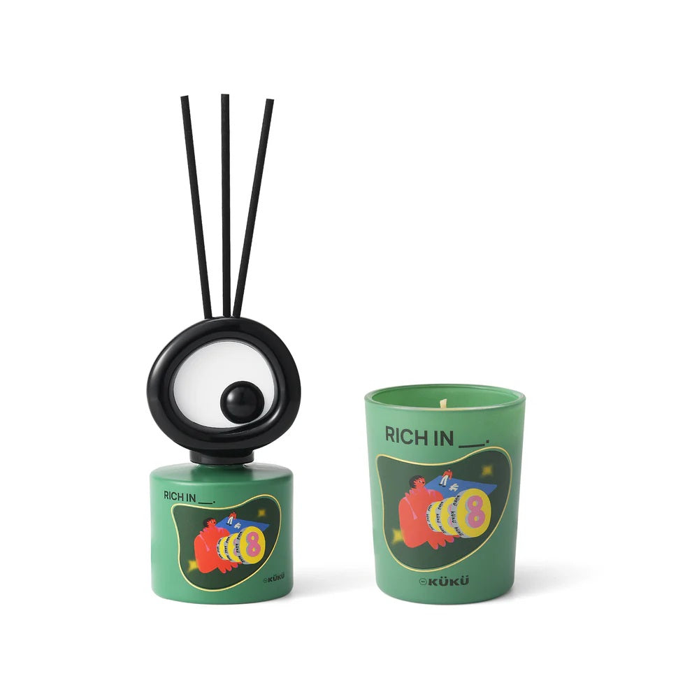 Big Eye Scented Candle & Fragrance Diffuser - Rich in (Woody)