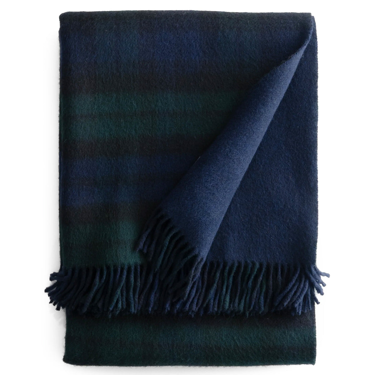 Prince of Scots Double Merino Wool Reversible Throw – Black Watch Tartan