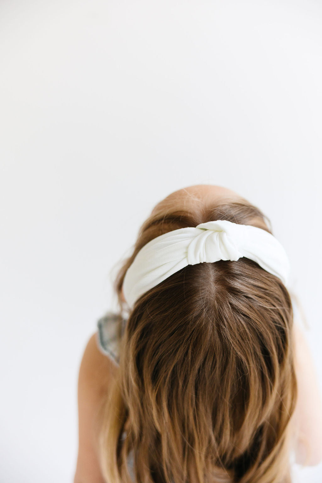 Blue Solid Knotted Headband