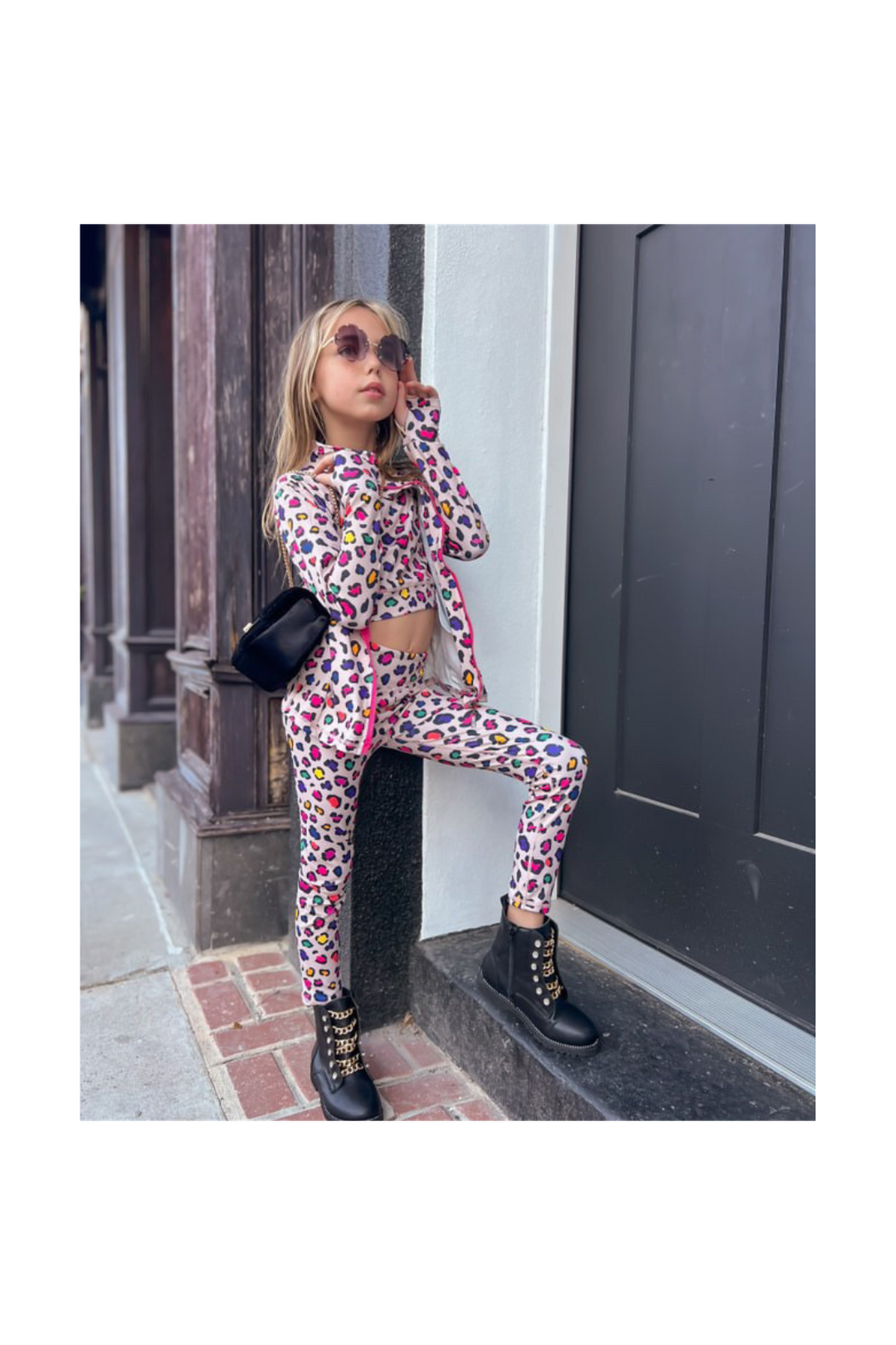 Leopard Athletic Top and Legging Set