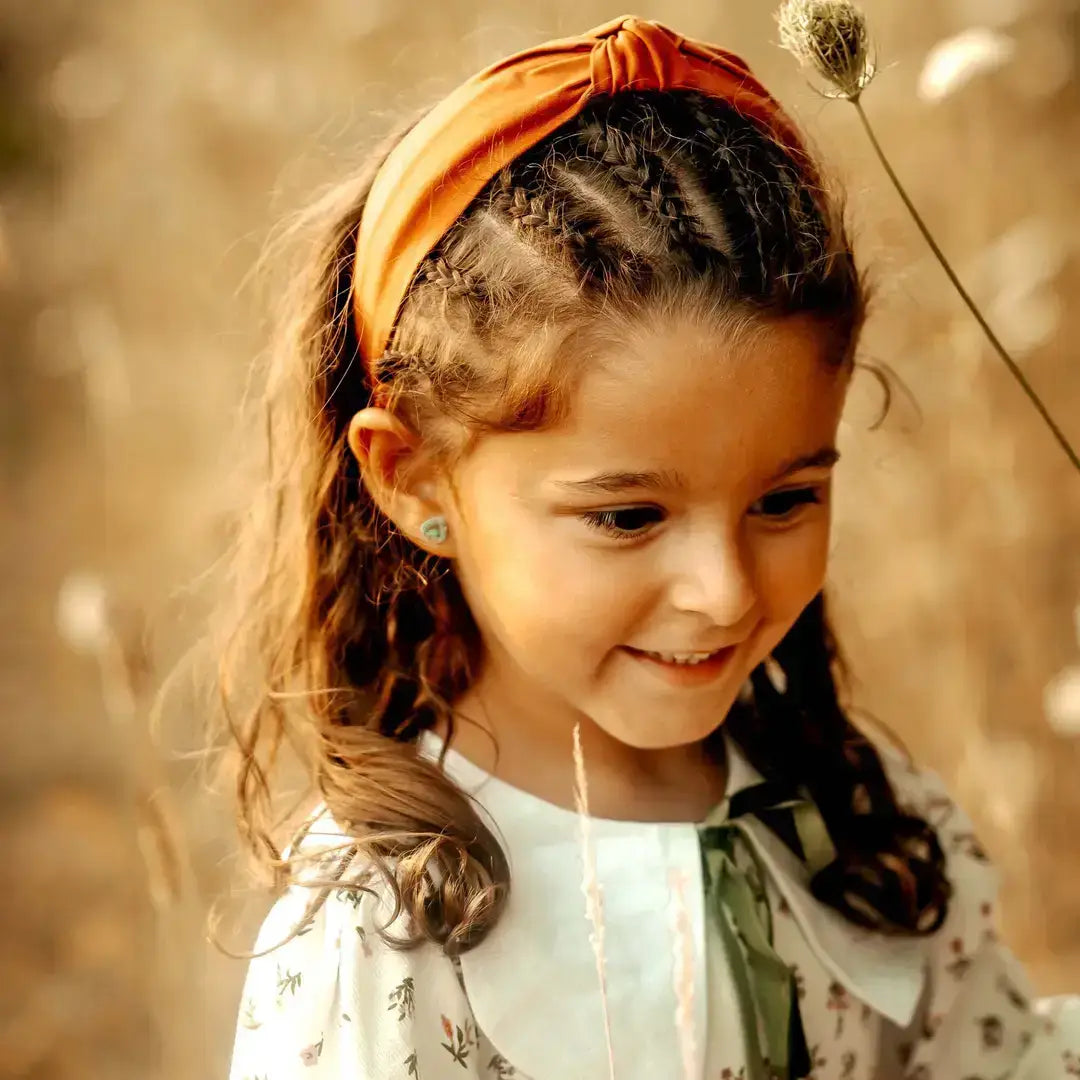 Retro Flowers Top Knot Headband