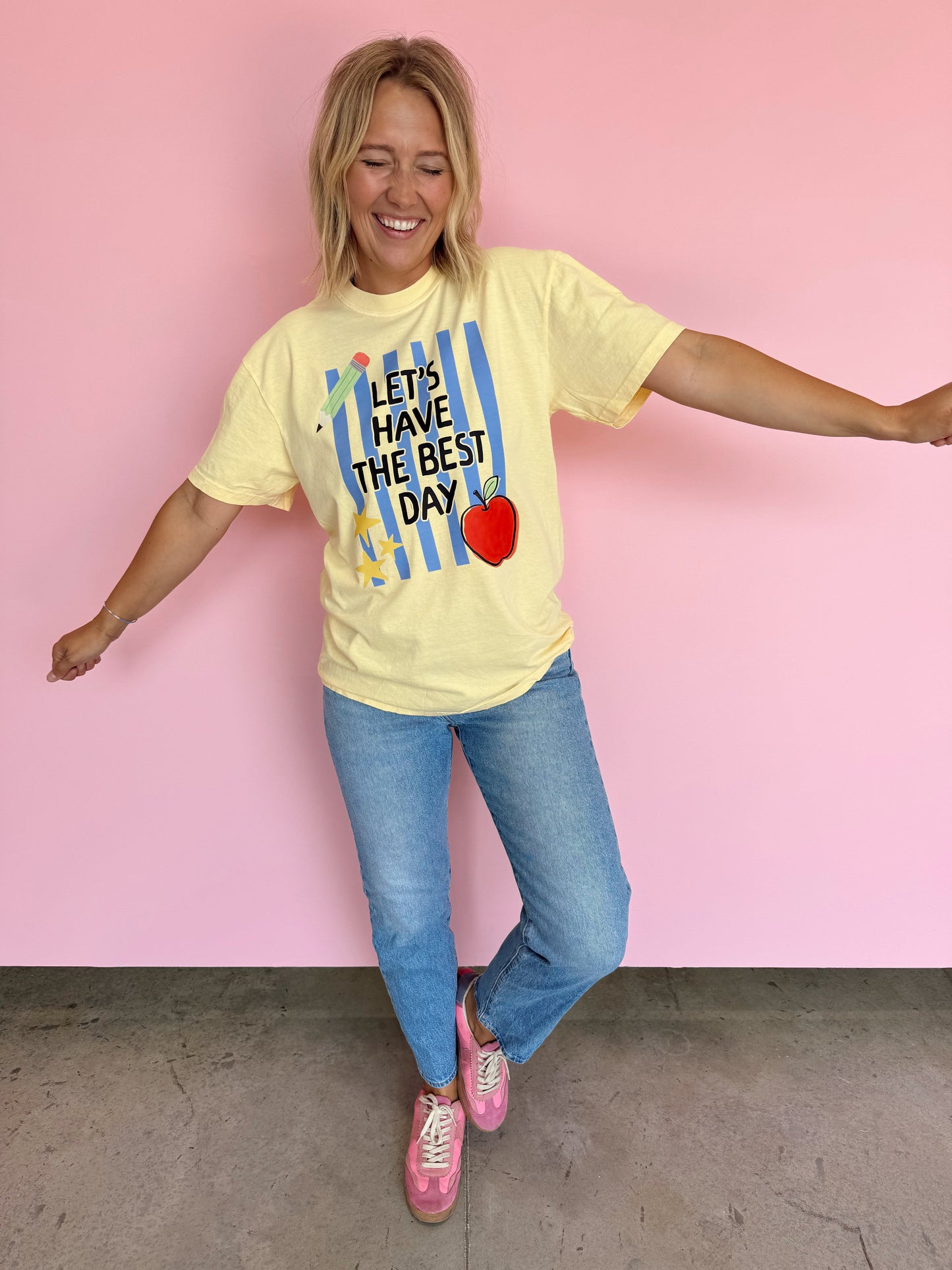 Let’s Have the Best Day | Striped Tee