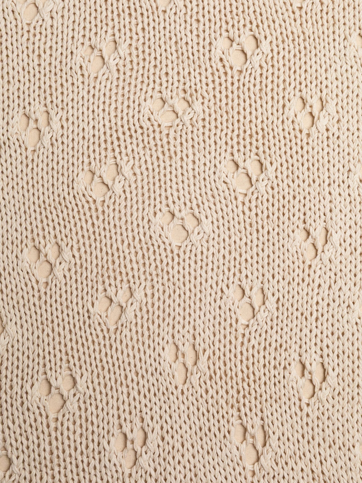 Baby Blanket Hand-Knitted Pointelle