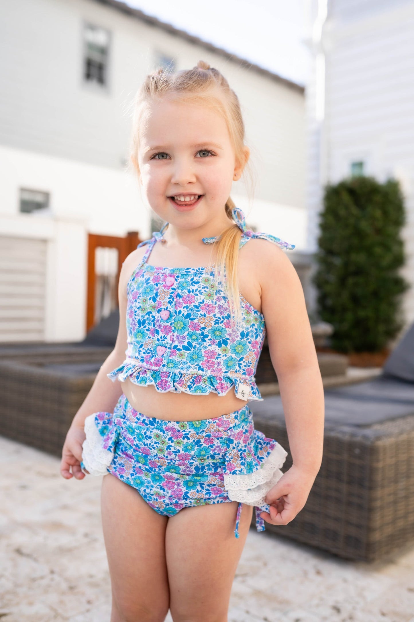 Retro Floral High Waisted Bikini