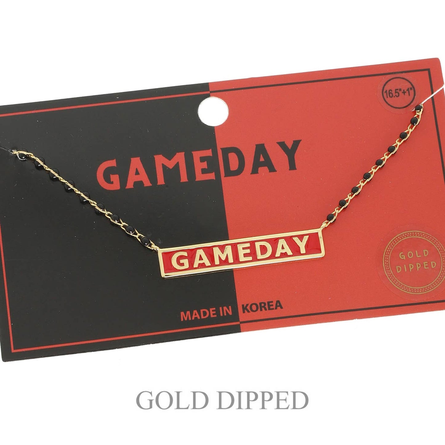 Game Day Gold Plated Bar Necklace