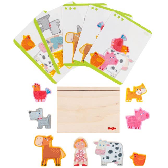 On the Farm Stacking Toy - Educational Wooden Animal Playset