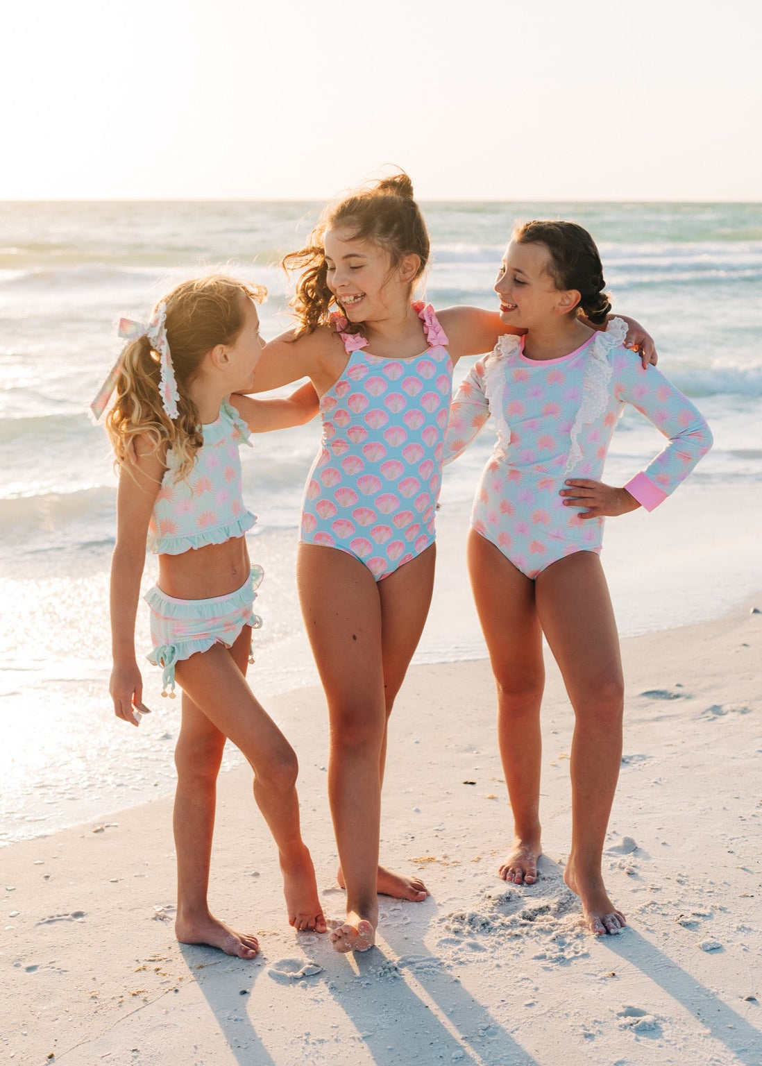 Serene Seashell Ruffle Strap One Piece