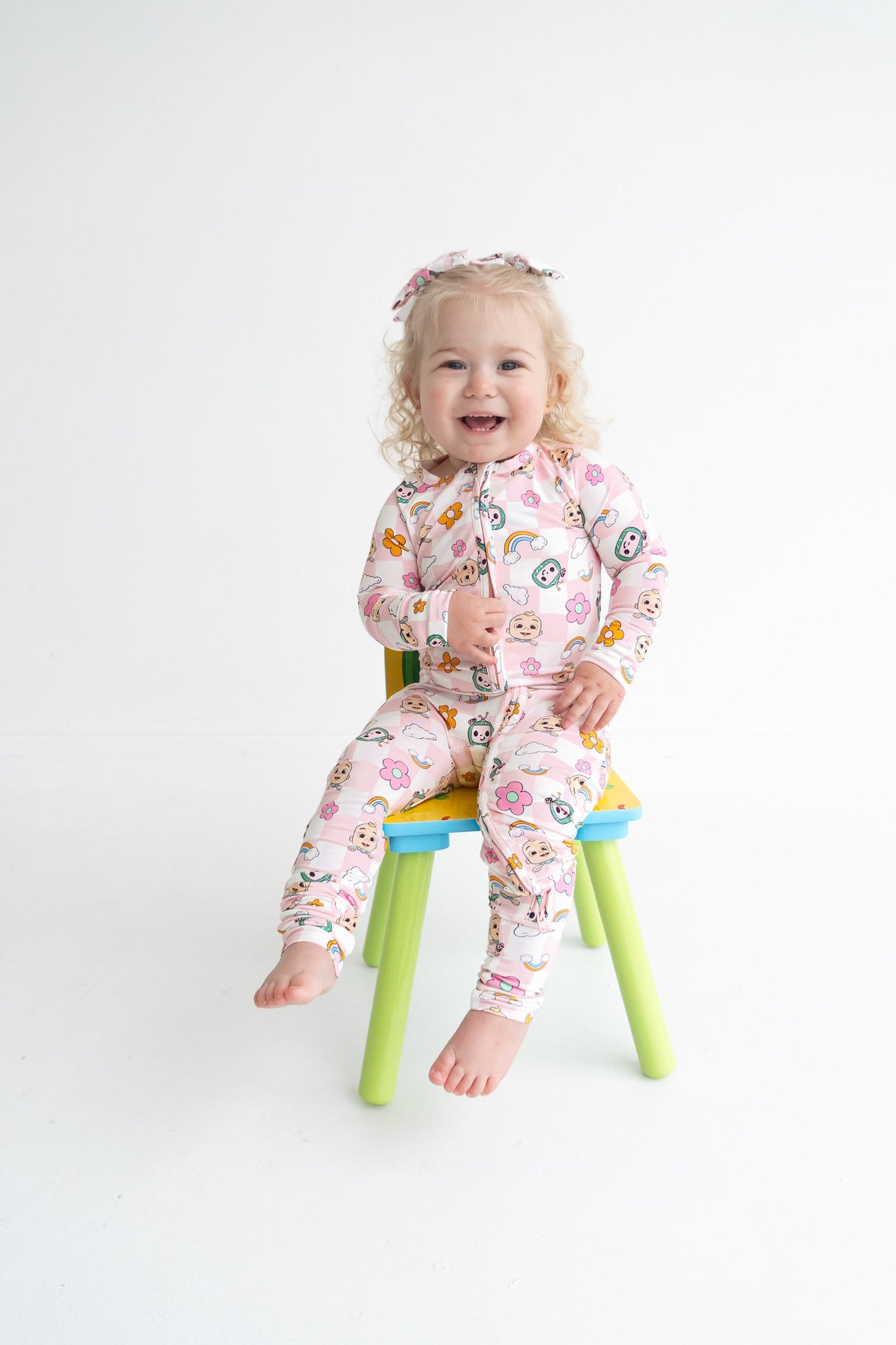 Dream Big Little Co x CoComelon JJ RAINBOW CHECKERS DREAM ROMPER