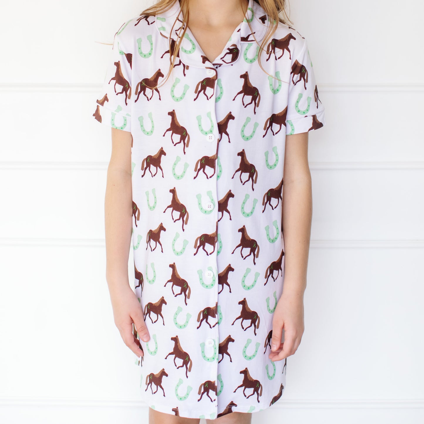 LUCKY Horse Button down Gown
