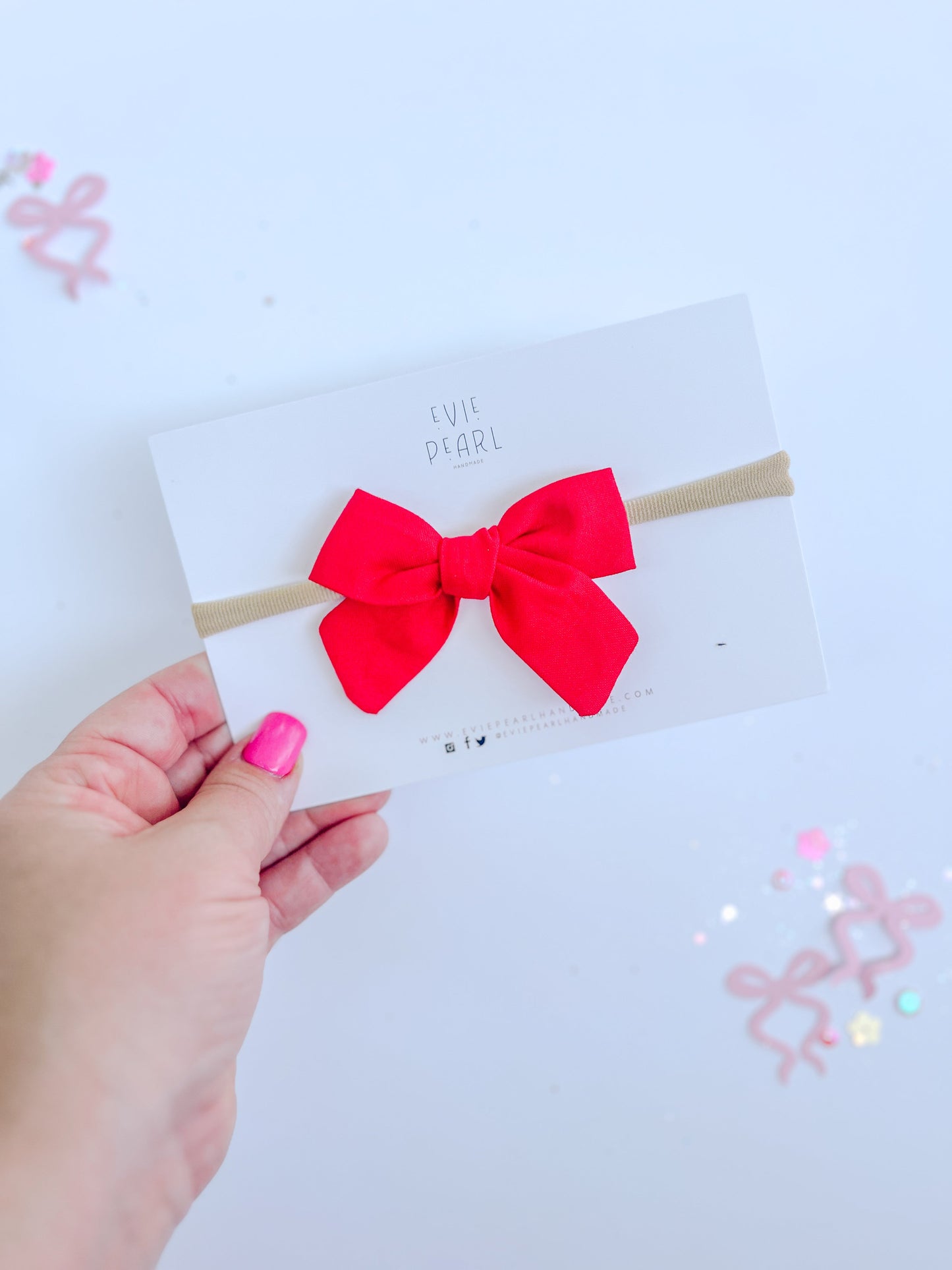 Red Mini Pinwheel Bow