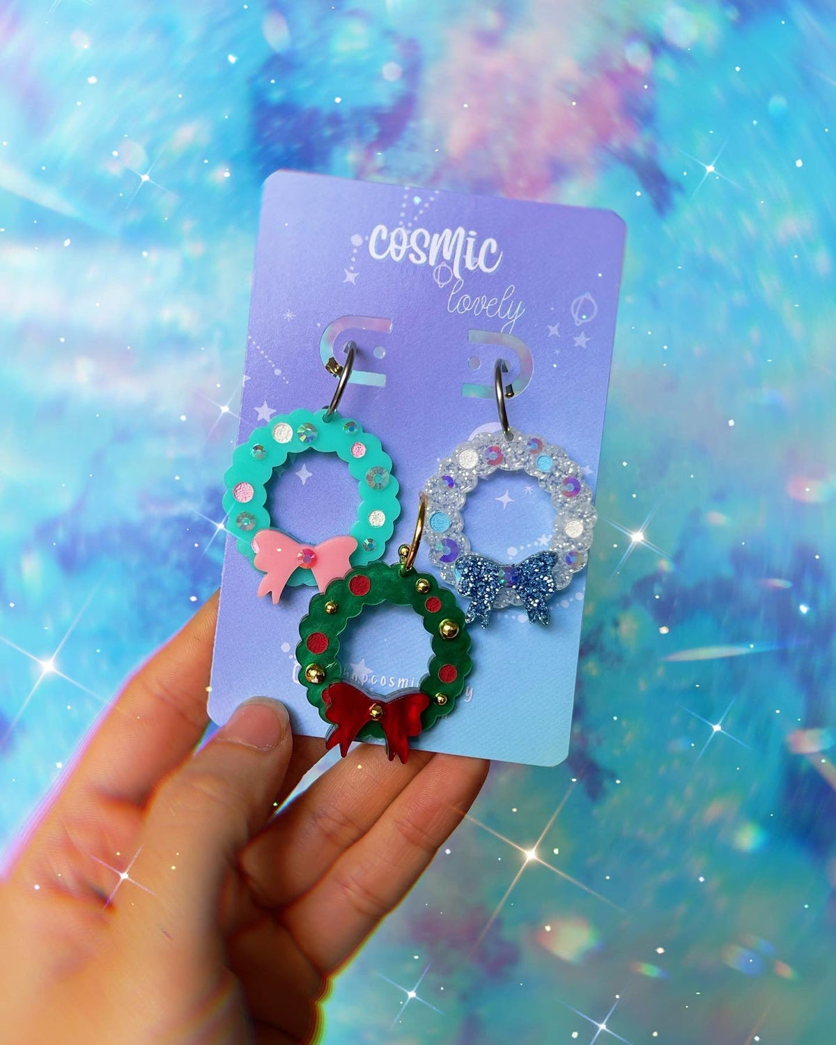 Holiday Wreath Earrings