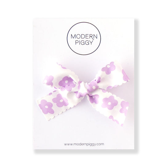 Mod Daisy - Purple | Ribbon Bow