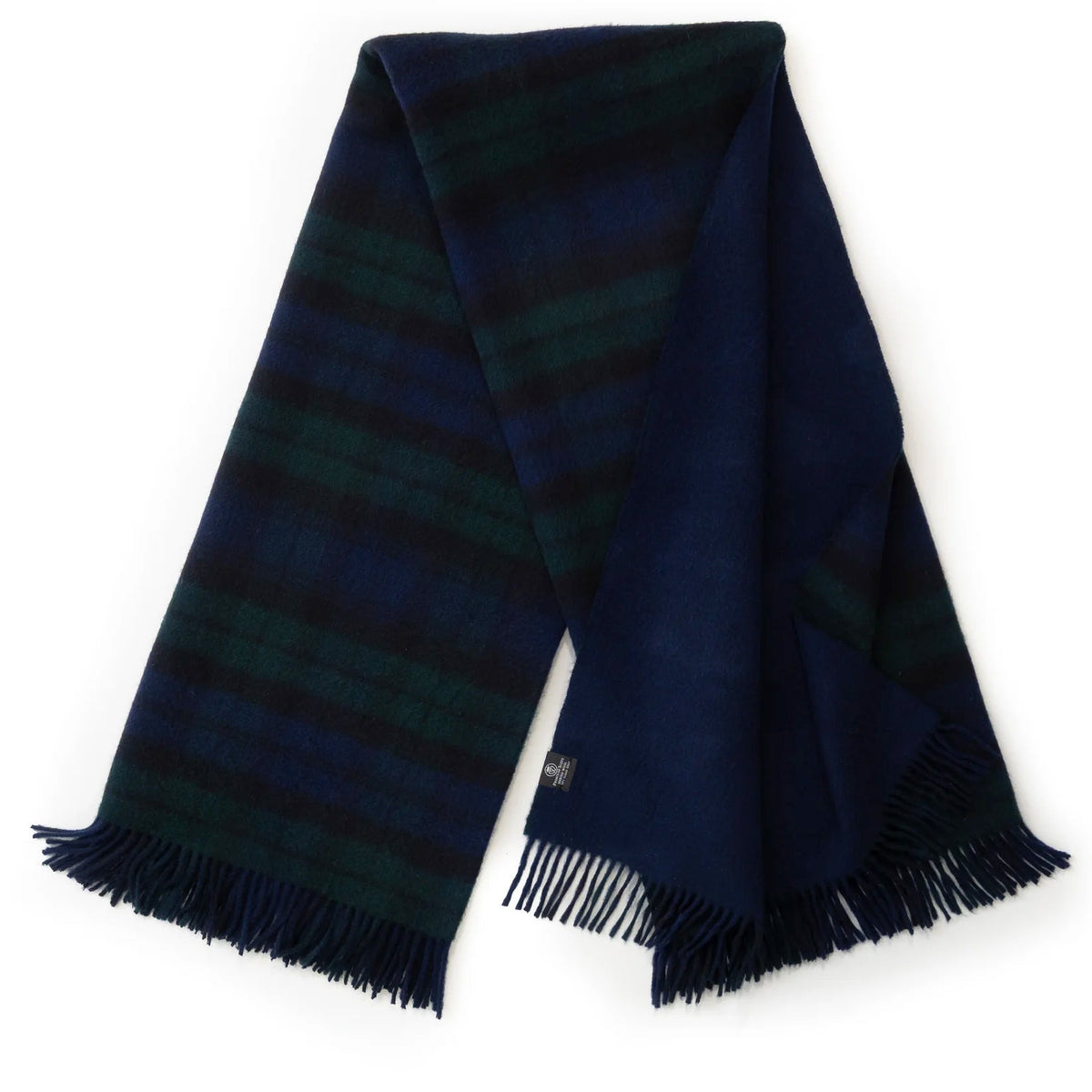 Prince of Scots Double Merino Wool Reversible Throw – Black Watch Tartan