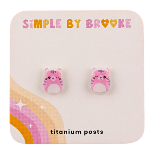 Cute Animal Earrings  // Cat Earrings // Squishmallow