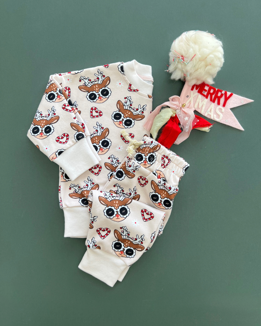 Deer Holiday Jogger Set