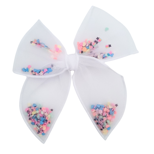 Ava Hair Bow | Hand-Tied Bow | Shooting Stars Shaker