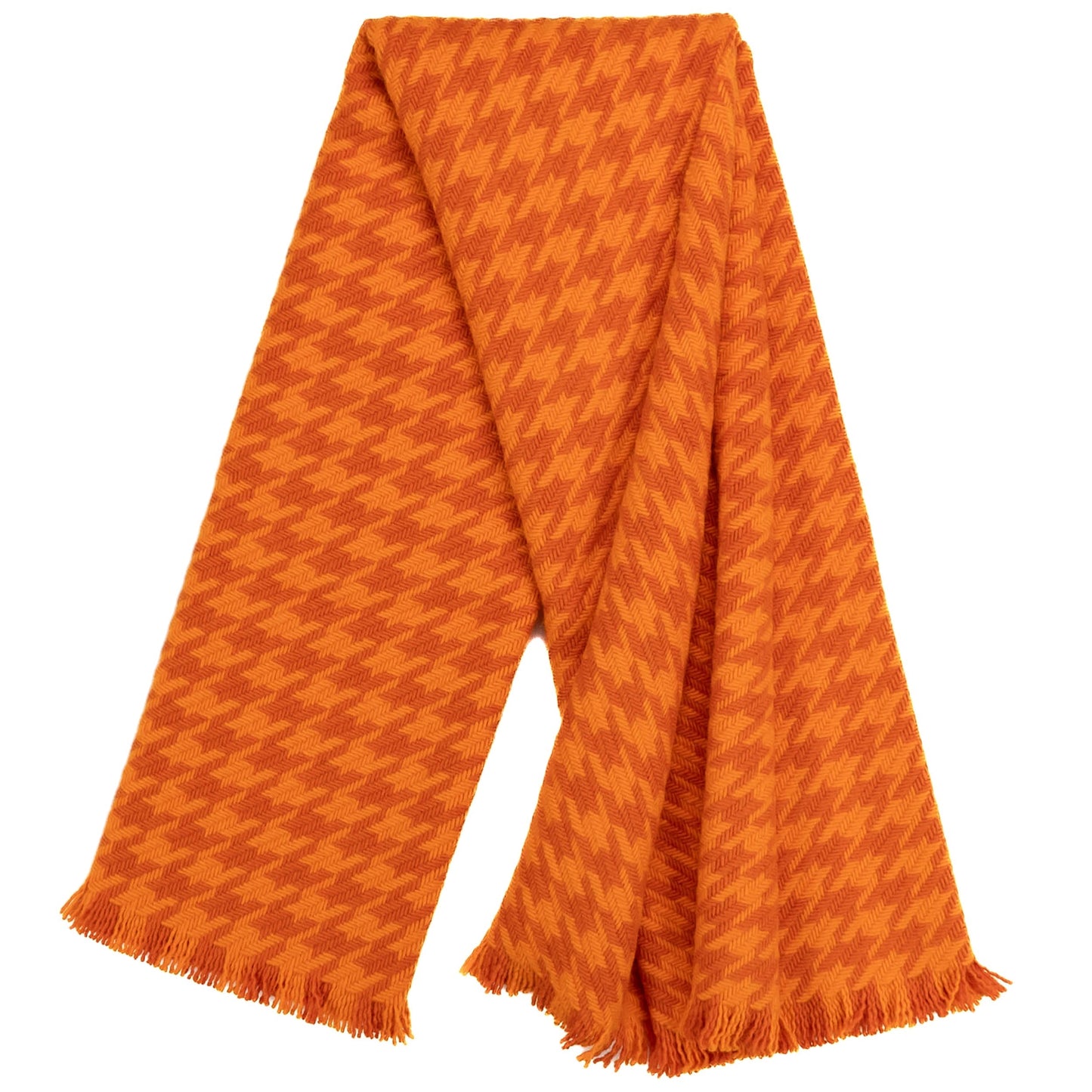 Southampton Home Naturally Weighted Houndstooth Throw - Orange