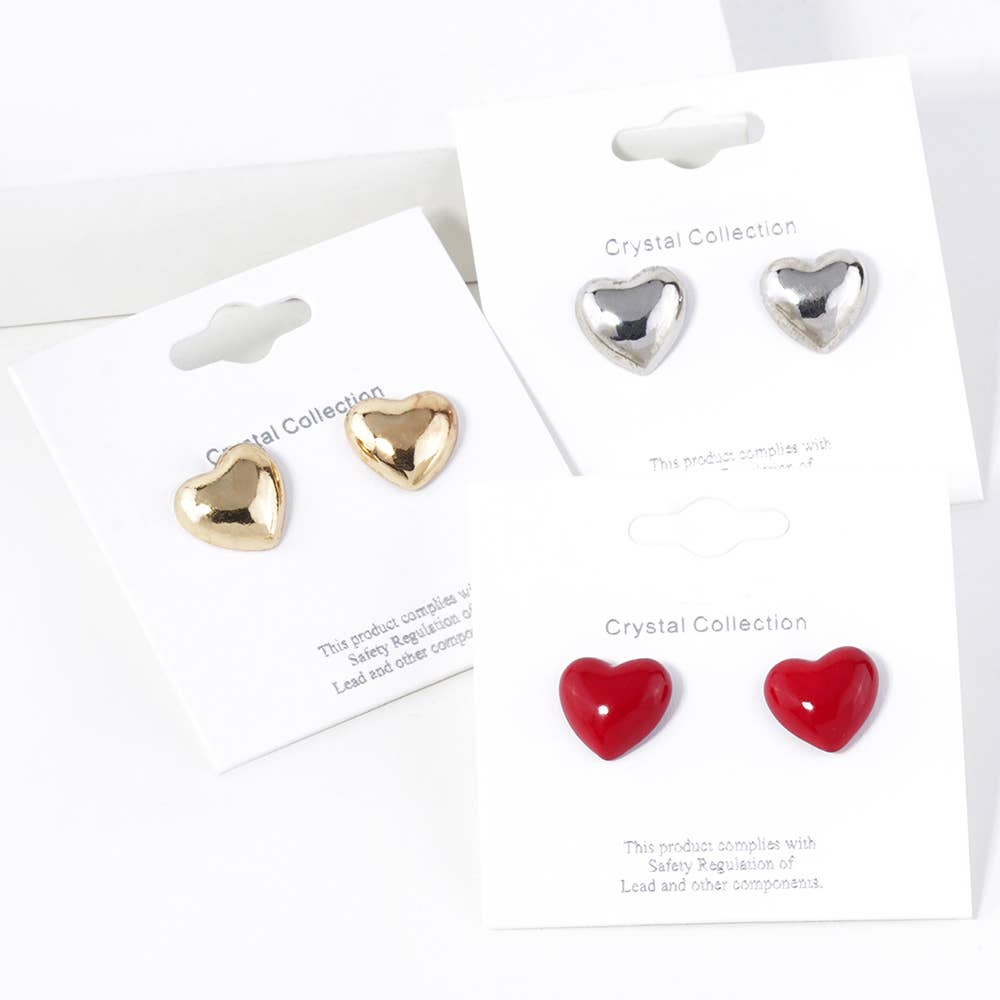 Chic Heart Stud Earrings