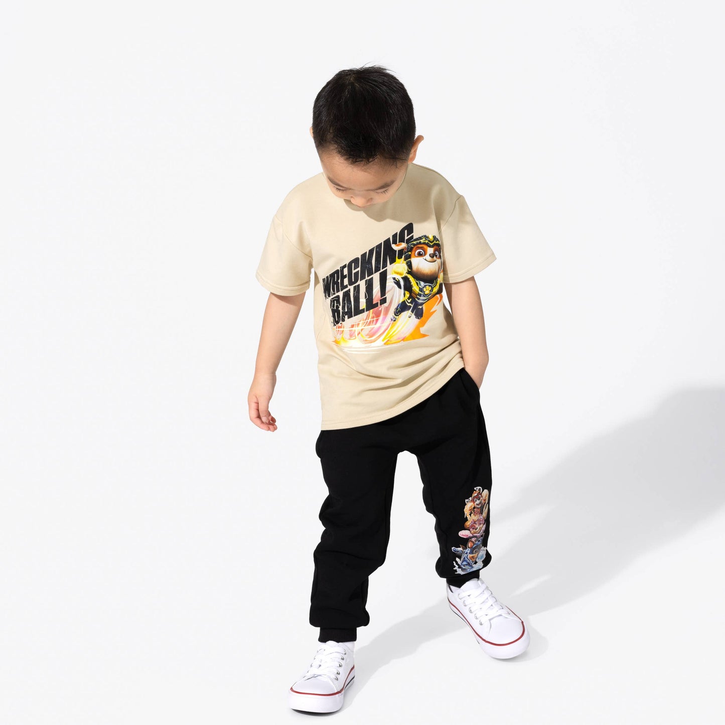 PAW Patrol Mighty Movie Rubble Oat Bamboo Kids T-Shirt