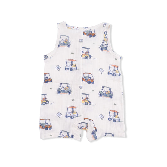 Zooming Golf Carts - Sleeveless Shortie Romper