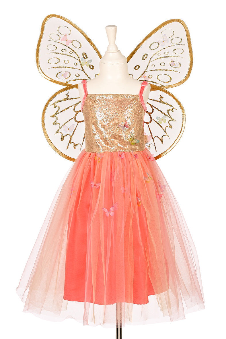 Joanna Fairy Costume–Dress and Wings Set (orange)-Role-Play for Children(3 sizes)