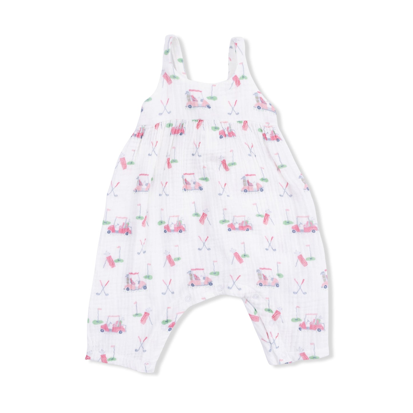 Baby Golf Carts Pink - Tie Back Romper
