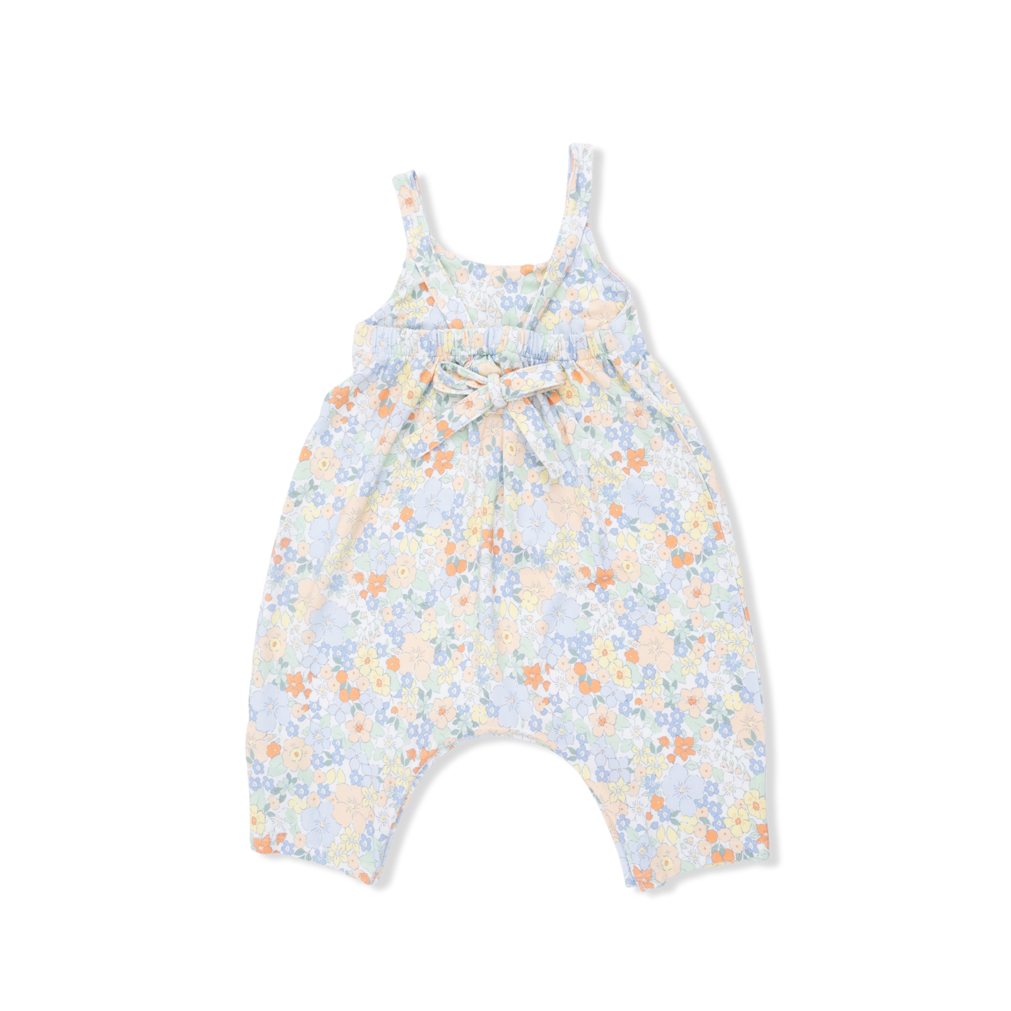 Georgia Floral - Tie Back Romper & 2 Pack Hair Bow Set