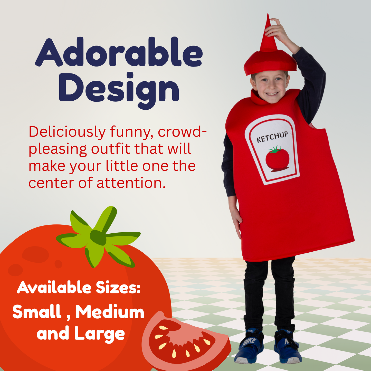 Ketchup Bottle Costume - Kids/Adults
