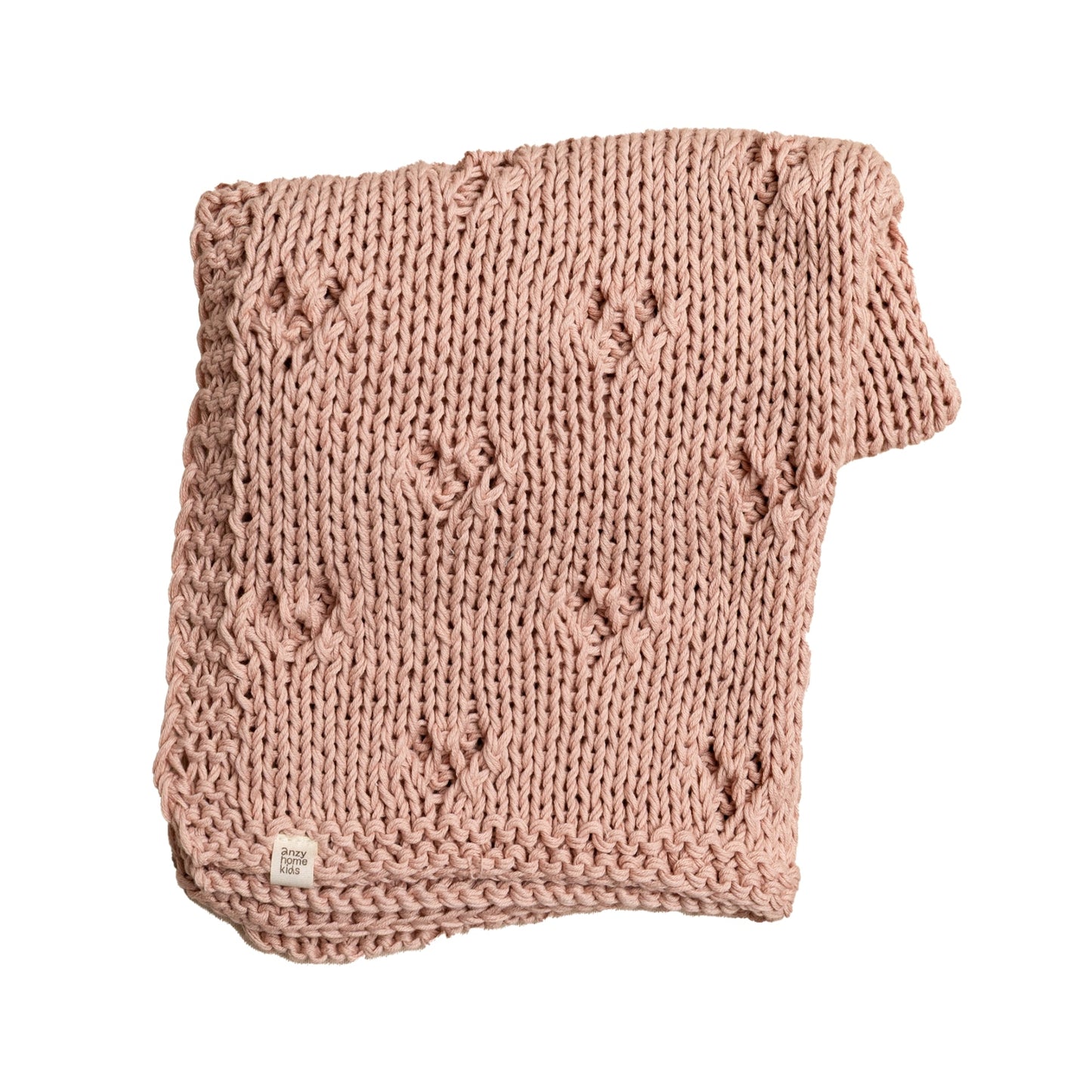 Baby Blanket Hand-Knitted Pointelle