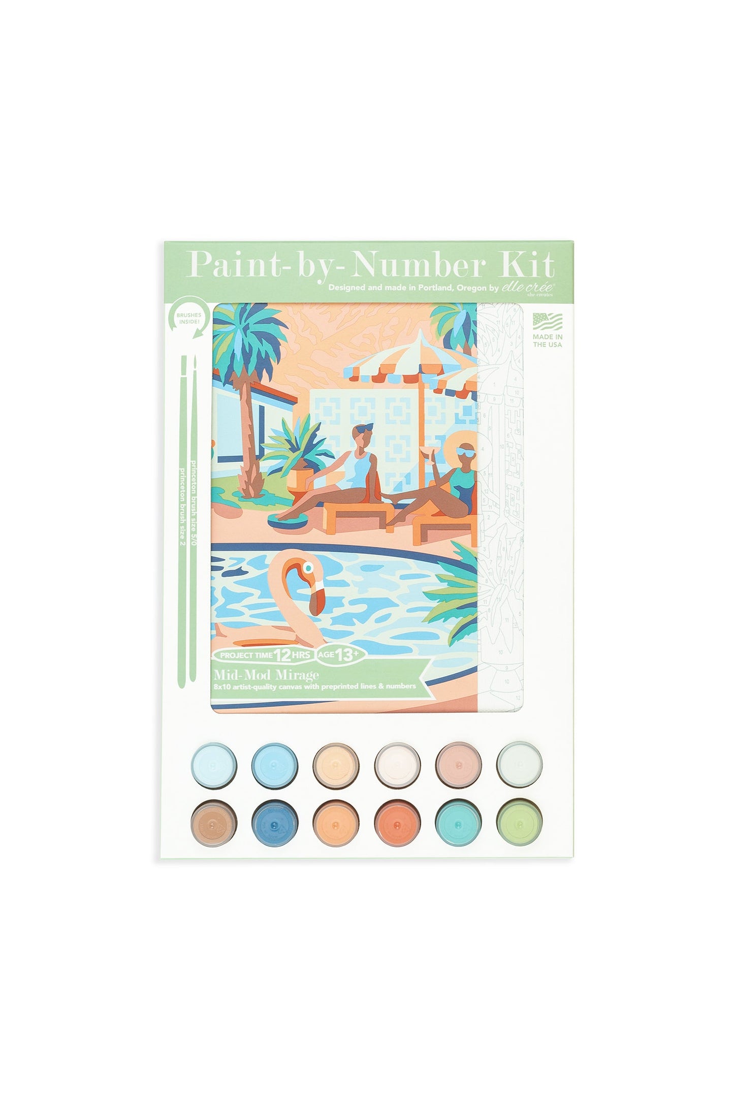 Mid-Mod Mirage | 8x10 paint-by-number kit