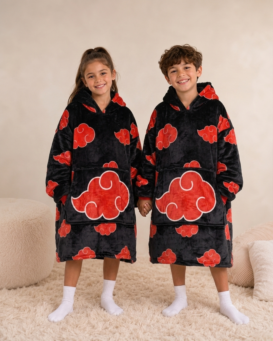 Naruto Itachi Akatsuki Wearable Blanket Hoodie for Kids & Adults | OLM Toys