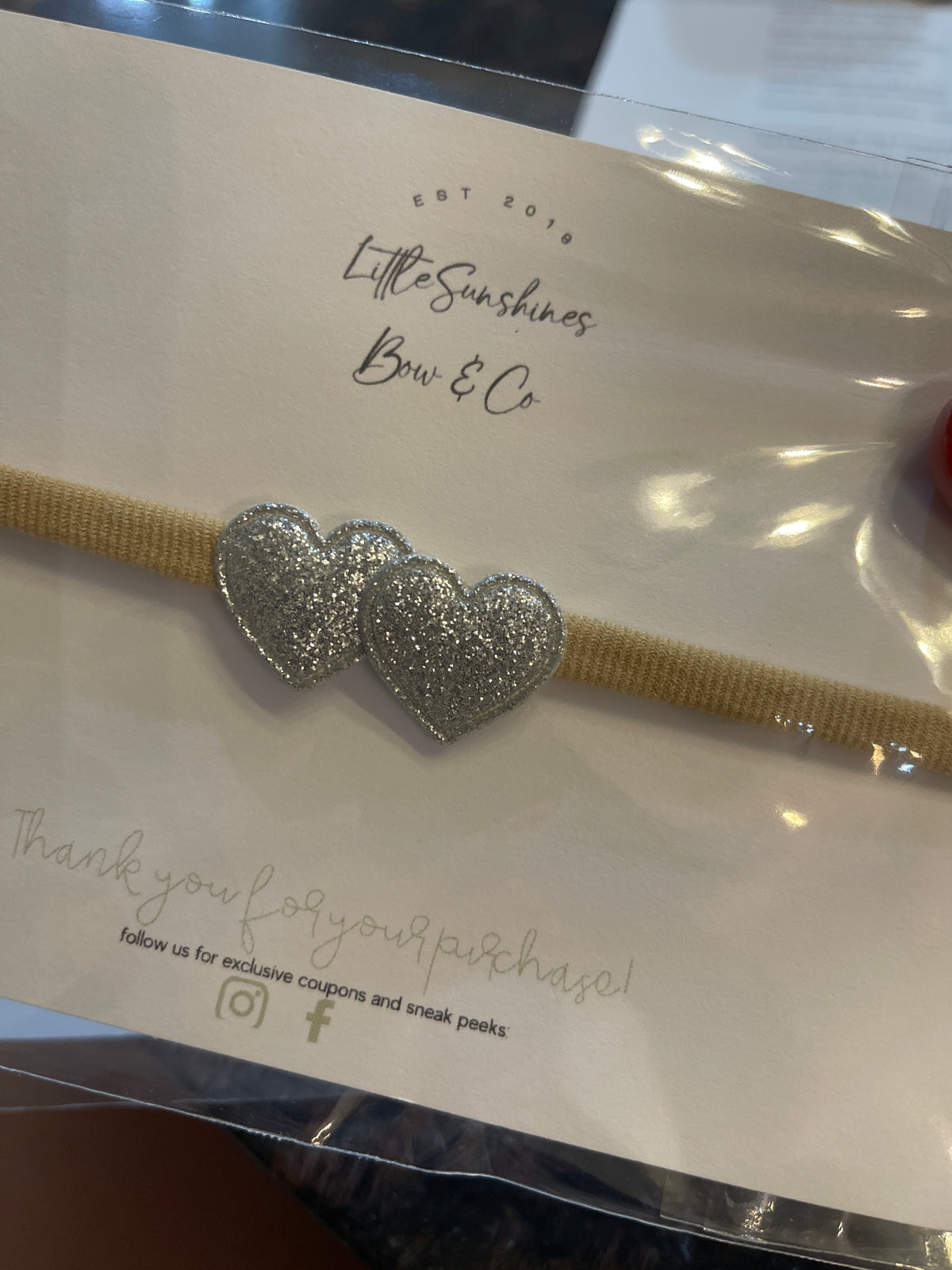 Glitter Hearts Valentines Day Hair Clips & Headbands